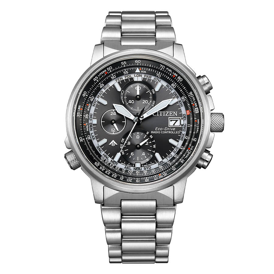 Orologio Citizen Radiocontrollato AT8300-58E Crono Pilot uomo 41 mm-2b Gioielli