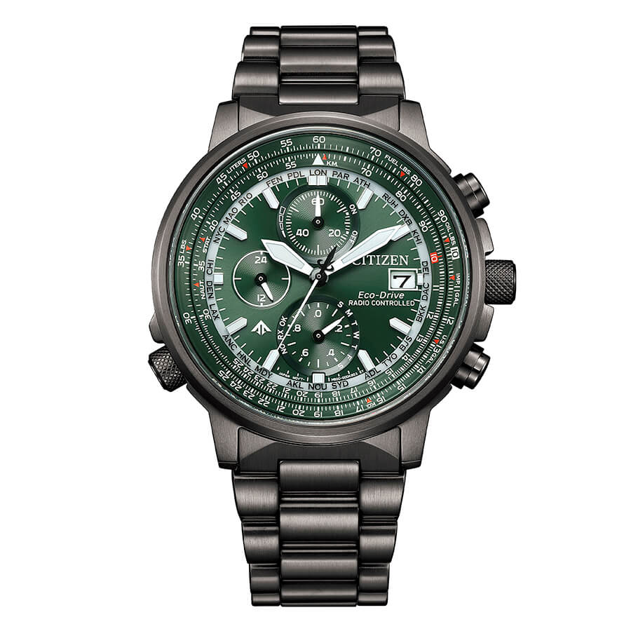Orologio Citizen Radiocontrollato AT8304-57W Crono Pilot uomo 42 mm-2b Gioielli
