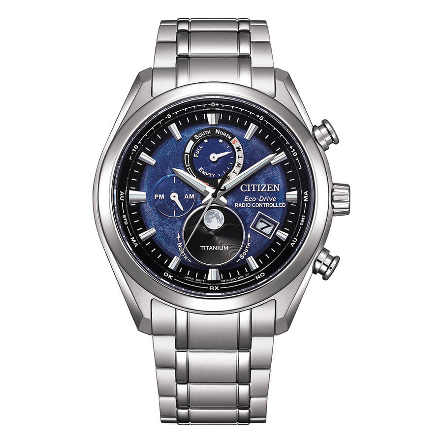 Orologio Citizen Radiocontrollato BY1010-81L Tsuki-yomi Moon Phase uomo 43 mm-2b Gioielli