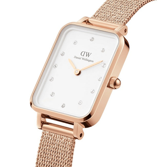 Orologio DW Quadro Lumine Pressed Melrose DW00100527 donna 20x26 mm-2b Gioielli