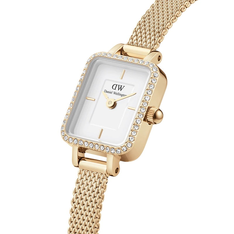 Orologio DW Quadro Mini Lumine Gold DW00100730 donna 15x18 mm-2b Gioielli
