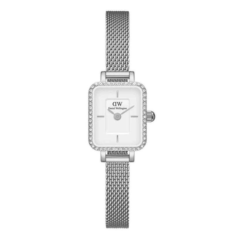 Orologio DW Quadro Lumine Bezel Silver DW00100732 donna 15x18 mm-2b Gioielli