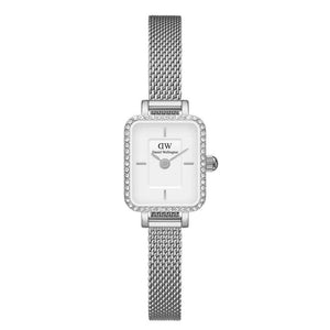 Orologio DW Quadro Lumine Bezel Silver DW00100732 donna 15x18 mm-2b Gioielli