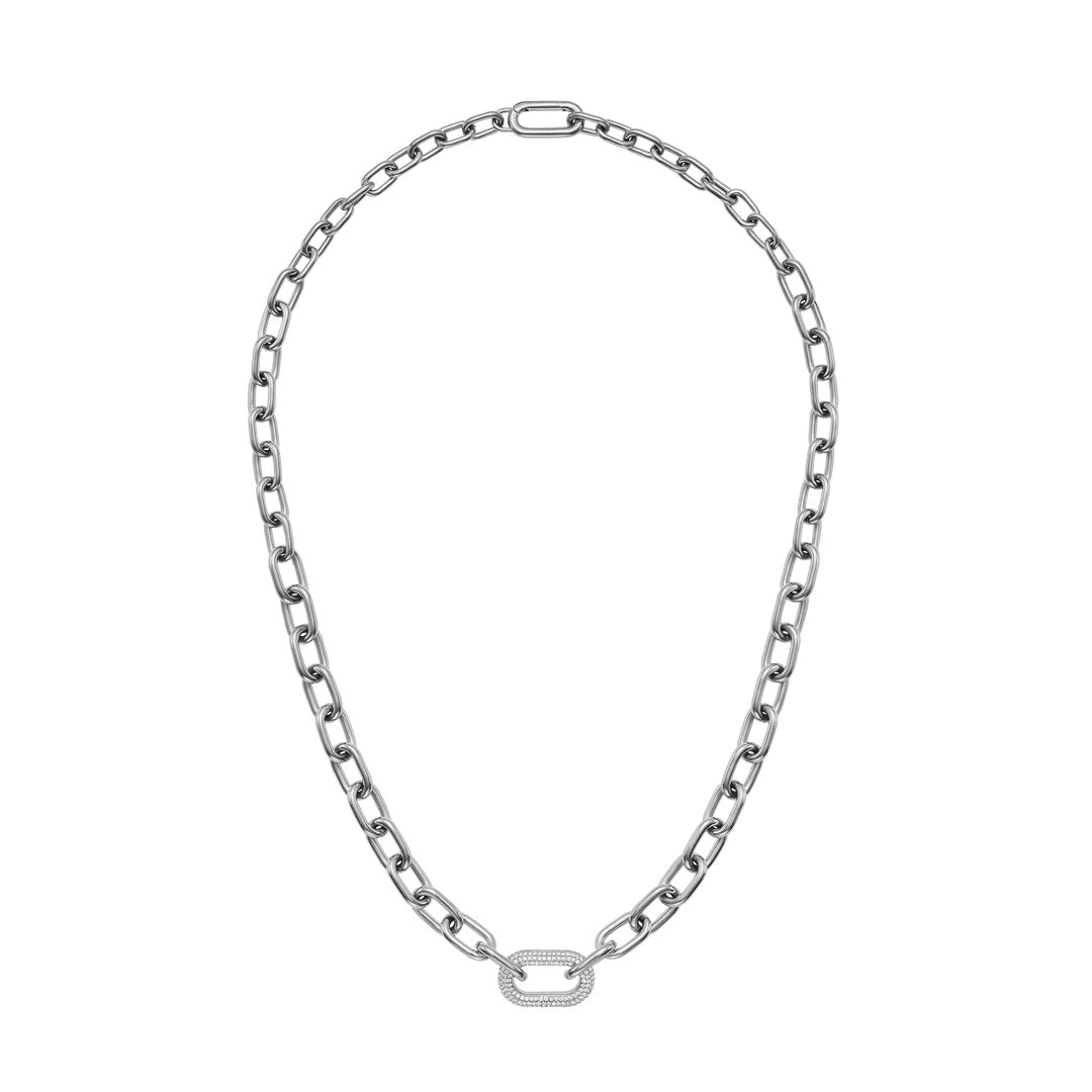 Collana DW Crystal Link Silver DW00400607 donna-2b Gioielli