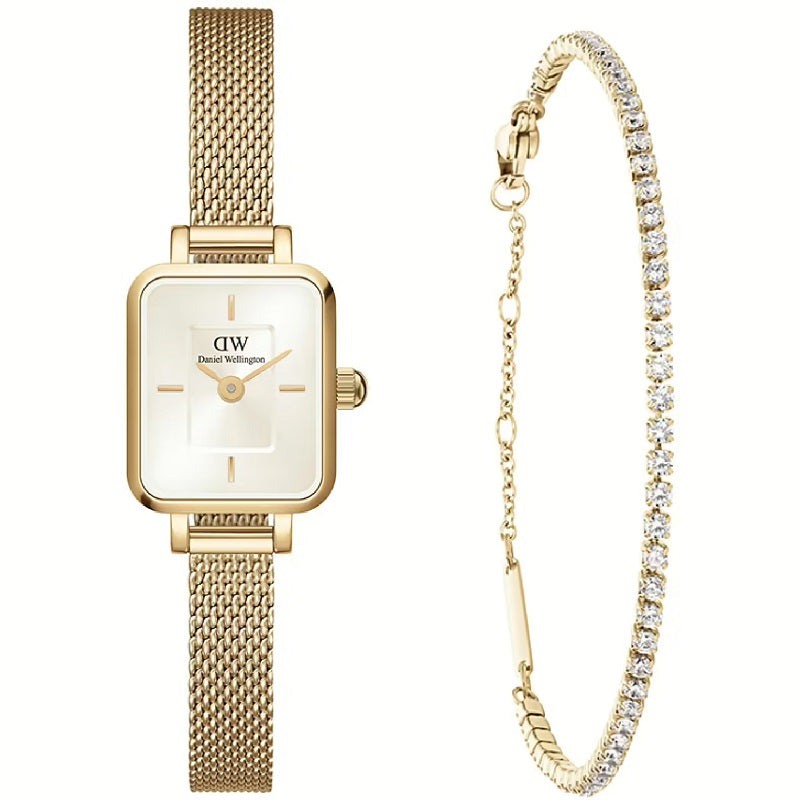 Combo Orologio DW Quadro Mini + bracciale DW tennis DW00590011-2b Gioielli