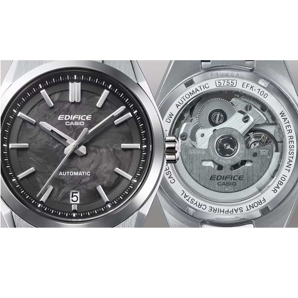 Orologio Casio Edifice EFK-100CD-1AER automatico Carbon Dial uomo 39 mm-2b Gioielli