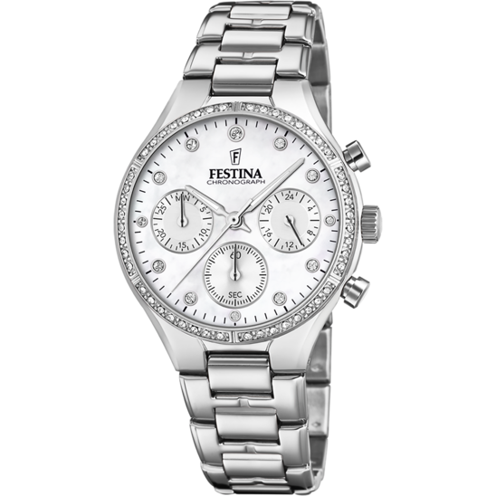 Festina Boyfriend F20401/1, cronografo da donna quadrante madreperla, vista frontale
