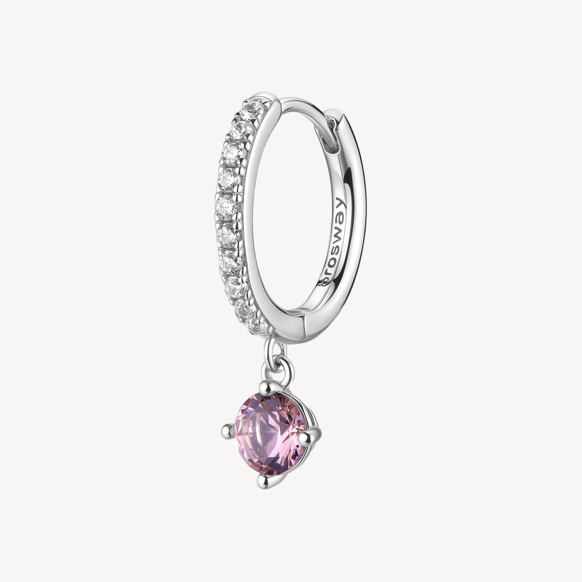 Monorecchino Brosway Fancy FTP11 pendente rosa 25 mm
