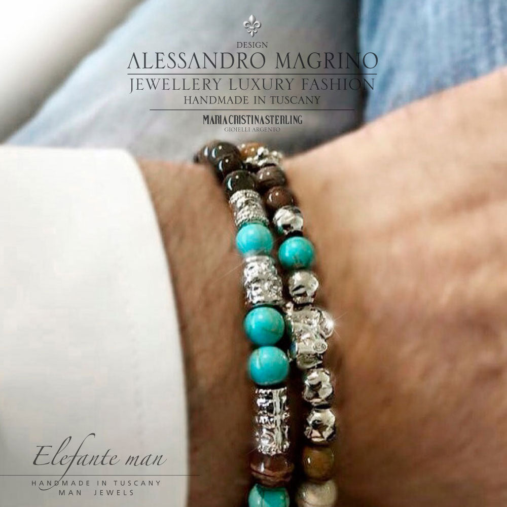 Bracciale Alessandro Magrino Elefante argento uomo G2803-2b Gioielli