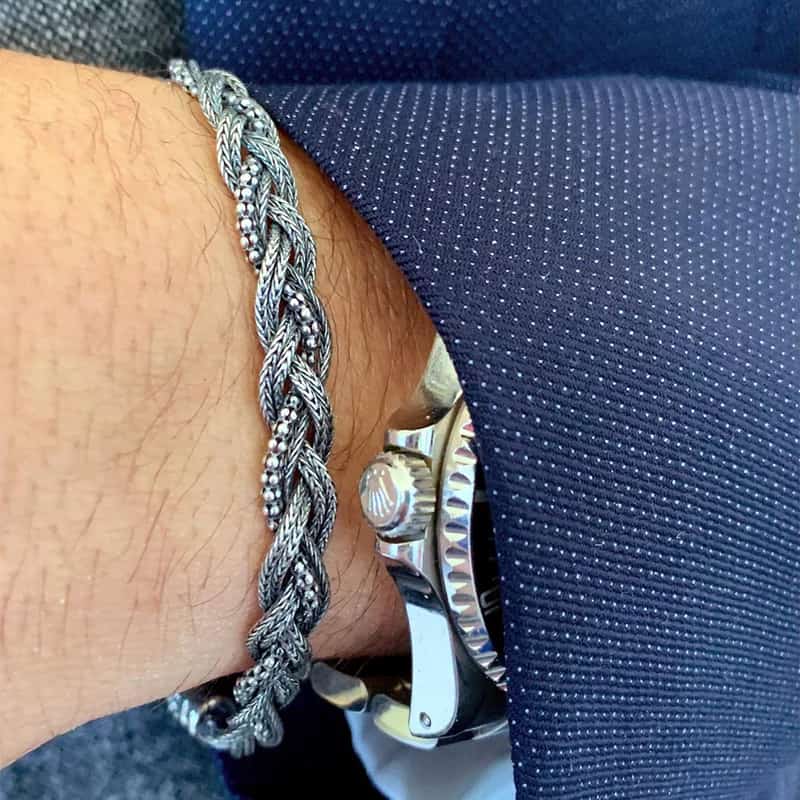 Bracciale Alessandro Magrino argento uomo G4499-2b Gioielli