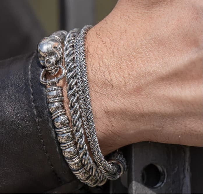 Bracciale Alessandro Magrino argento uomo G4621-2b Gioielli
