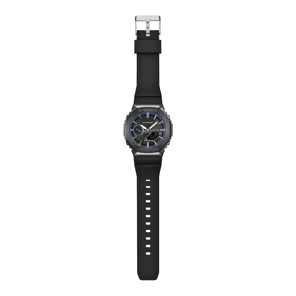 G-SHOCK GBM-2100LXB-1A2ER, dettaglio orologio analogico digitale nero
