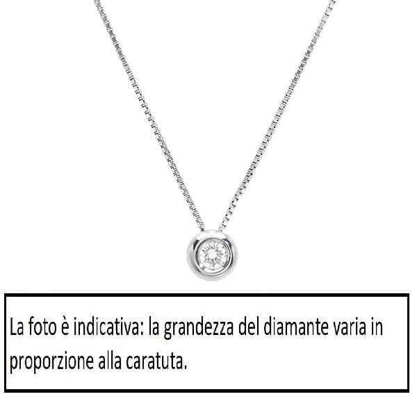 Girocollo GI-CP-4 006 oro bianco 18 kt con diamante 0,06 ct, foto aggiuntiva