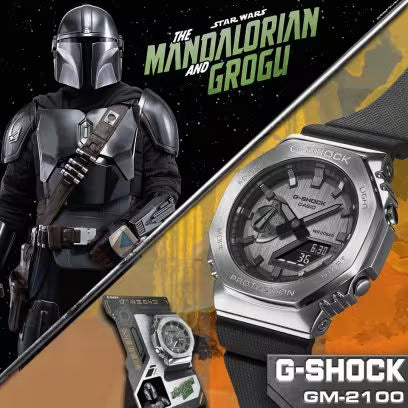 Orologio Casio G-Shock GM-2100-1AER-MAN Star Wars Mandalorian Grogu Limited Edition-2b Gioielli