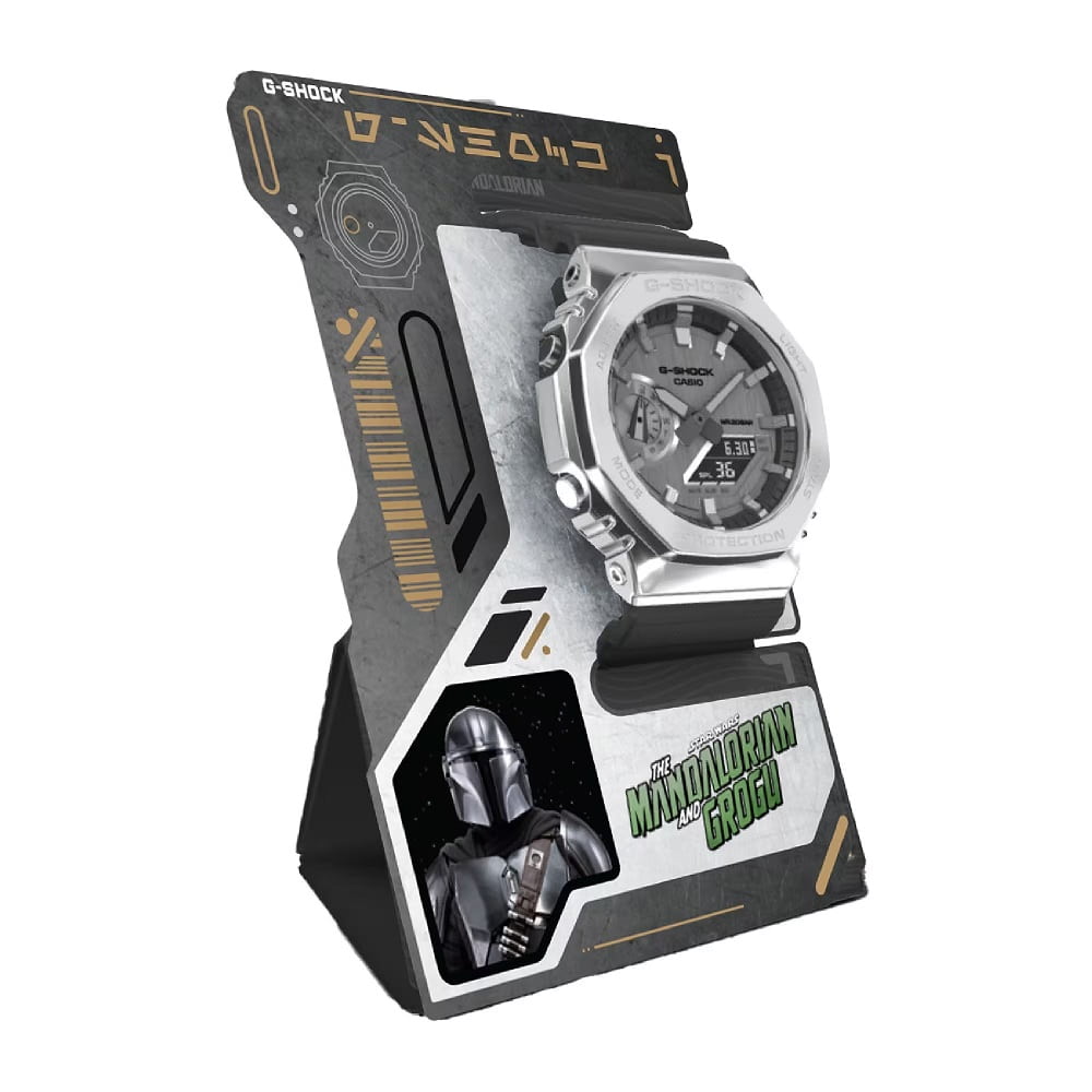 Orologio Casio G-Shock GM-2100-1AER-MAN Star Wars Mandalorian Grogu Limited Edition-2b Gioielli