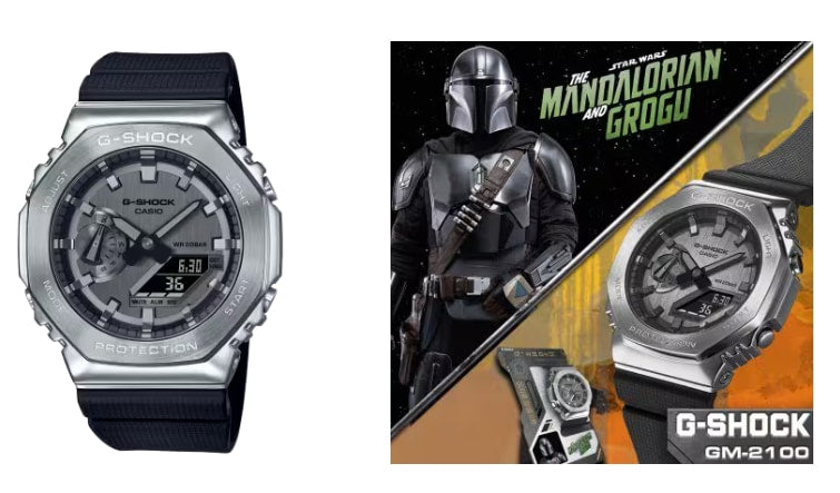 Orologio Casio G-Shock GM-2100-1AER-MAN Star Wars Mandalorian Grogu Limited Edition-2b Gioielli