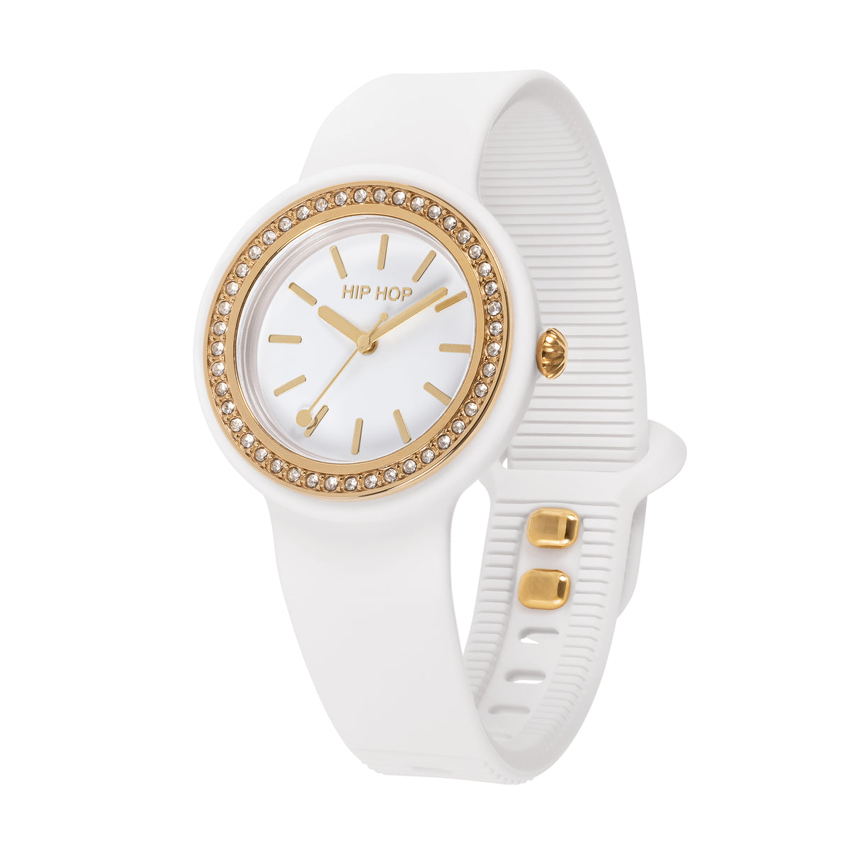 Orologio Hip Hop Hero.Dot Bezel HWU1306 donna 34 mm bianco