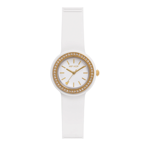 Hip Hop Hero.Dot Bezel HWU1306 Crystal White