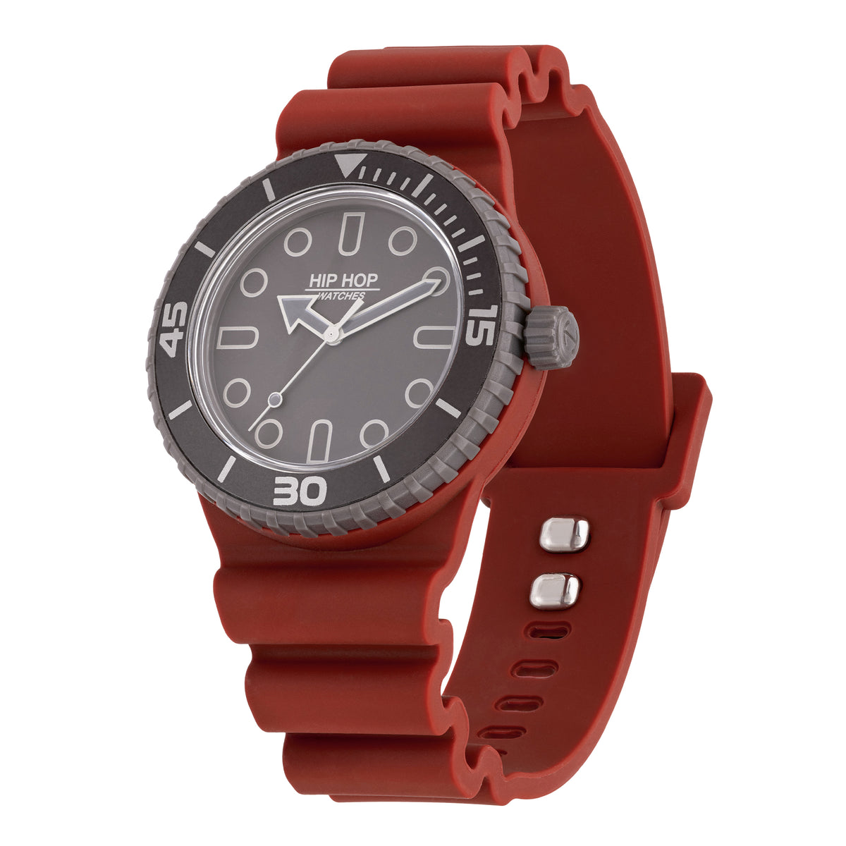 Orologio Hip Hop Master HWU1334 uomo 41 mm grigio/bordeaux