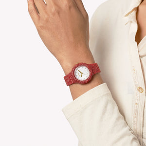 Orologio Hip Hop Shimmer Crush HWU1338 donna 32 mm rosso