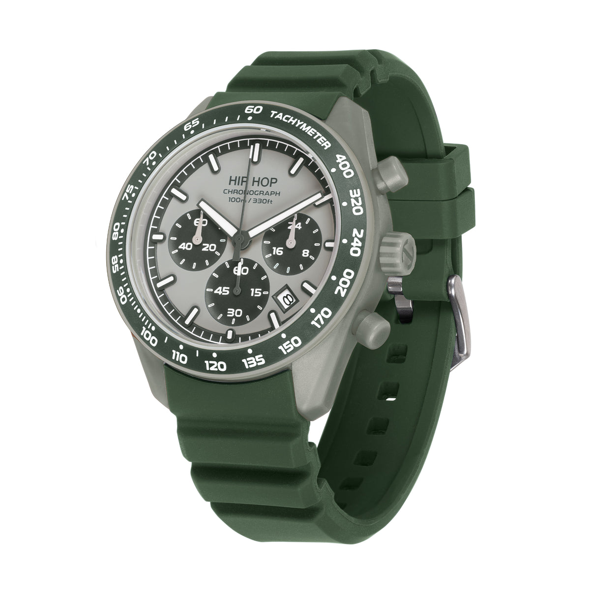 Orologio Hip Hop XT10 HWU1347 cronografo uomo 42 mm verde oliva