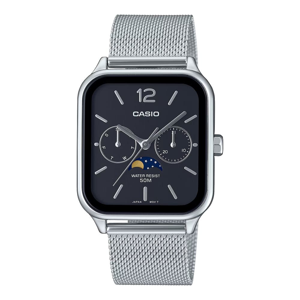 Orologio Casio Timeless MTP-M305M-1AVER uomo Fasi Lunari 34 mm-2b Gioielli