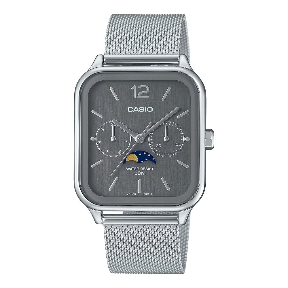 Orologio Casio Timeless MTP-M305M-8AVER uomo Fasi Lunari 34 mm-2b Gioielli