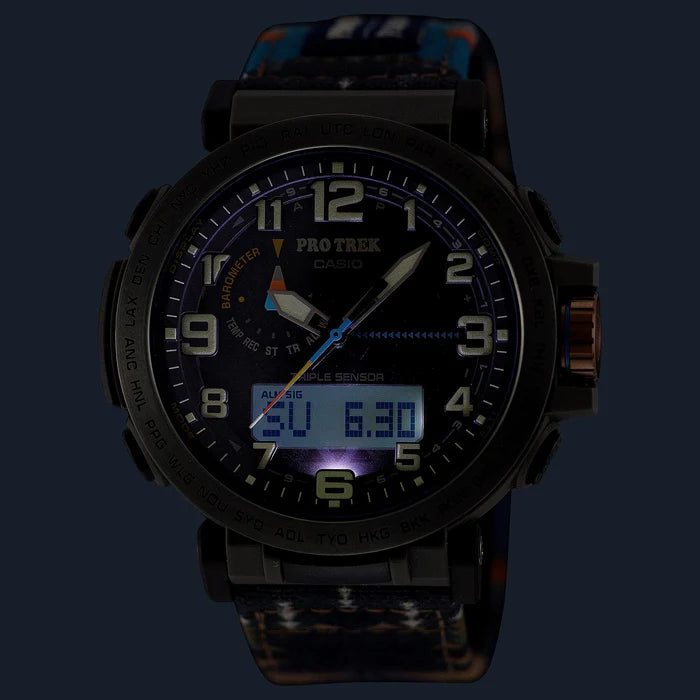 Orologio Casio Pro Trek Pendleton PRG-601PE-5ER uomo 52 mm-2b Gioielli
