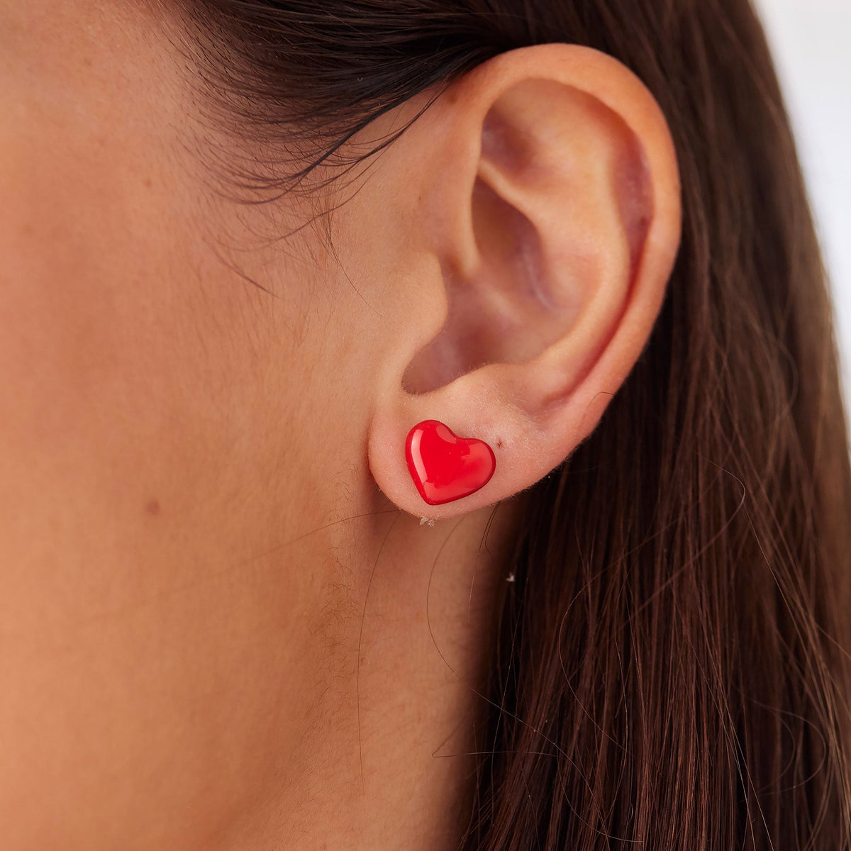 Orecchini S’Agapõ Click SCK300 cuore smaltato rosso-2b Gioielli