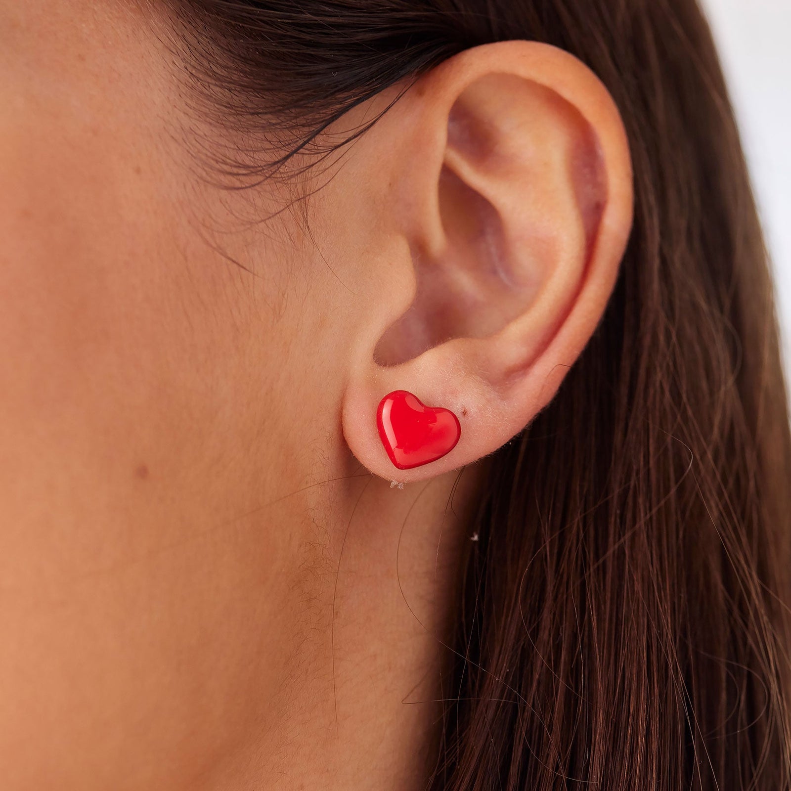 Orecchini S’Agapõ Click SCK300 cuore smaltato rosso-2b Gioielli