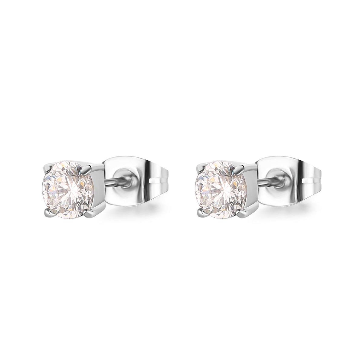 Orecchini S’Agapõ Dazzly SDZ47 cristallo bianco 5 mm-2b Gioielli