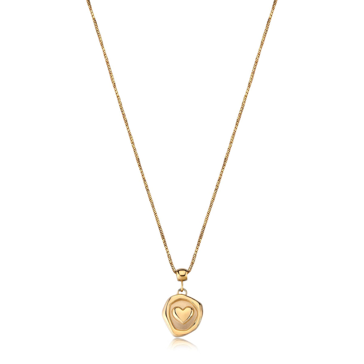 Collana S'Agapõ Feelings SFE39 PVD oro con cuore