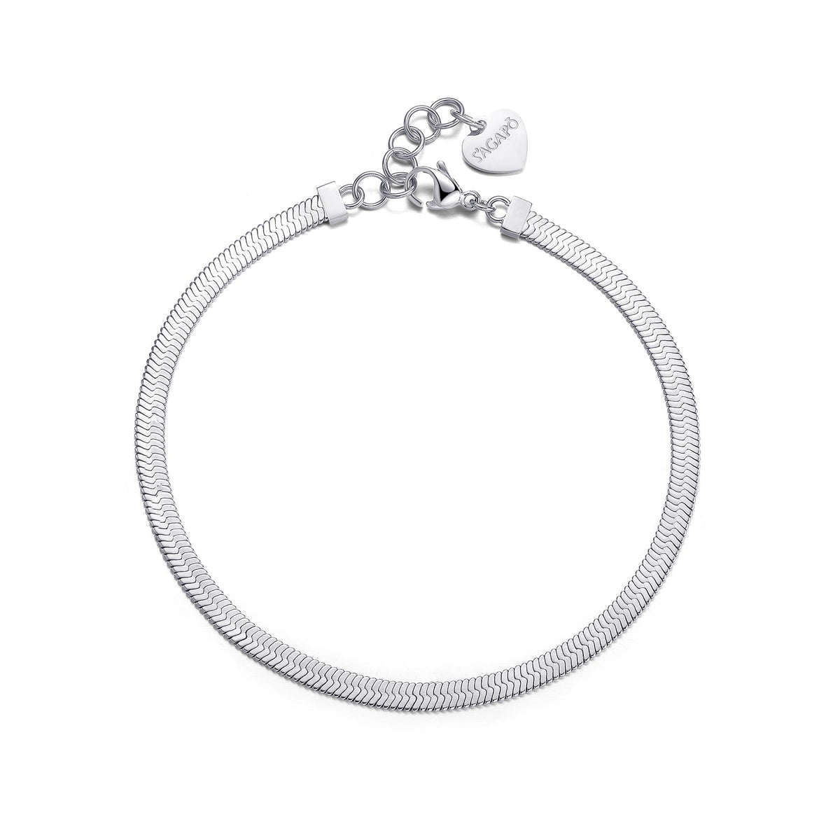 S'Agapõ CHUNKY SHK15 cavigliera catena snake in acciaio 316L