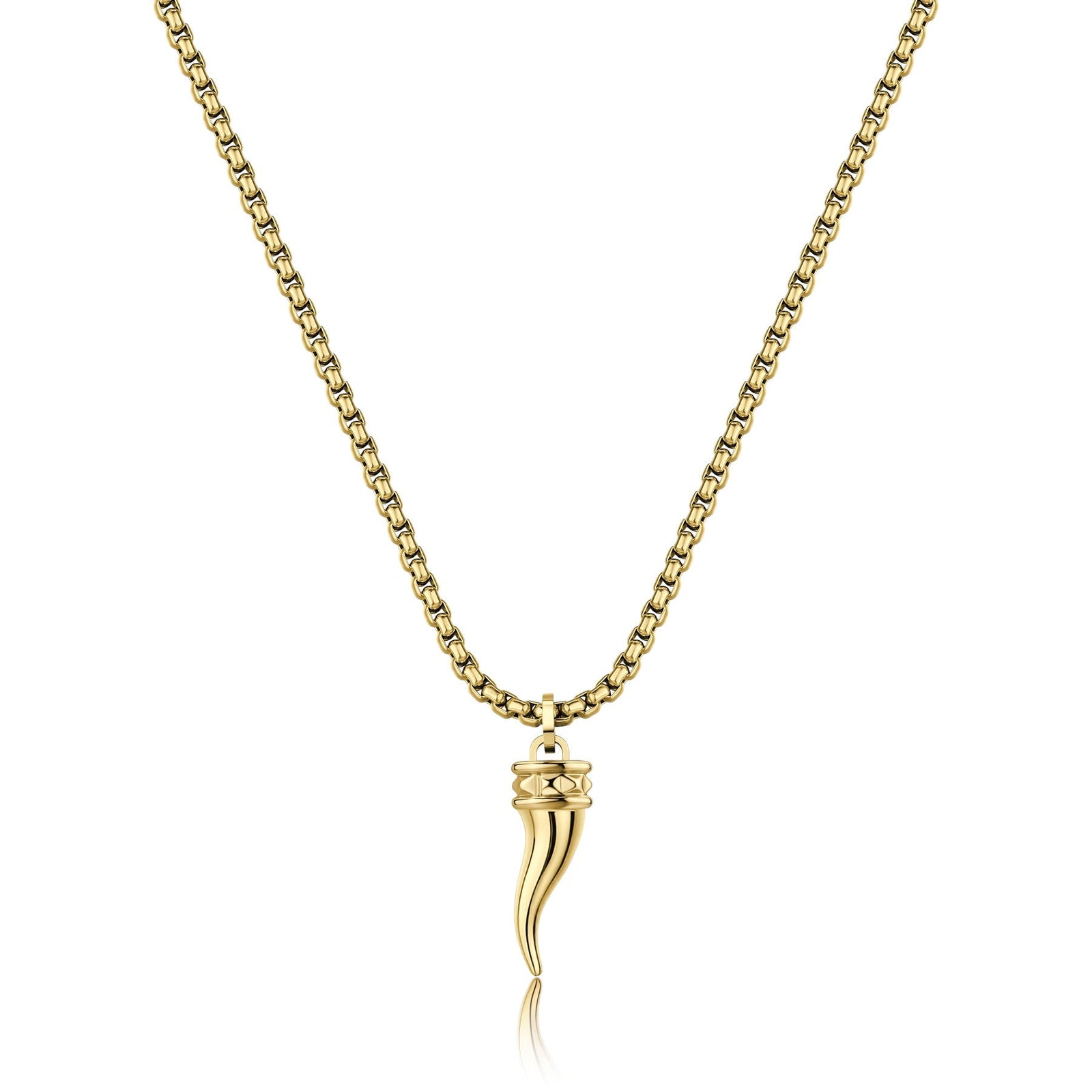 Collana uomo S'Agapõ ROGUE SRG39 cornetto oro PVD