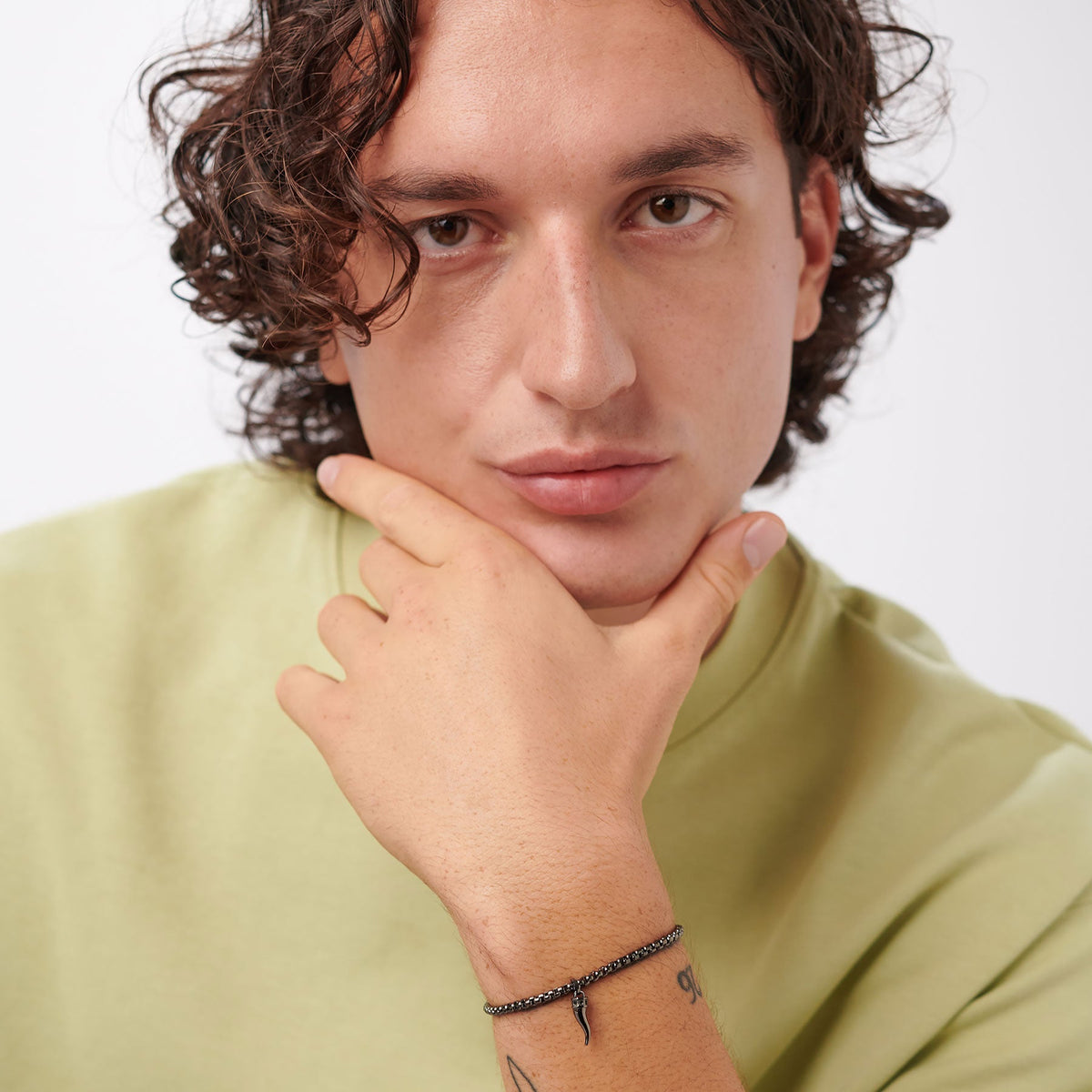 Dettaglio bracciale S'Agapõ ROGUE SRG41 con pendente cornetto