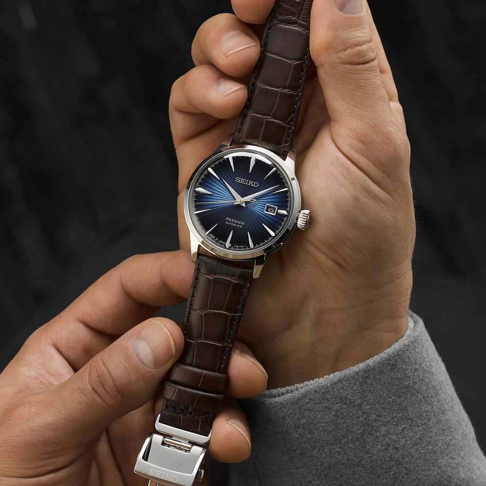 Orologio Seiko Presage Cocktail Midnight Blue Moon SRPK15J1 automatico uomo 40 mm-2b Gioielli