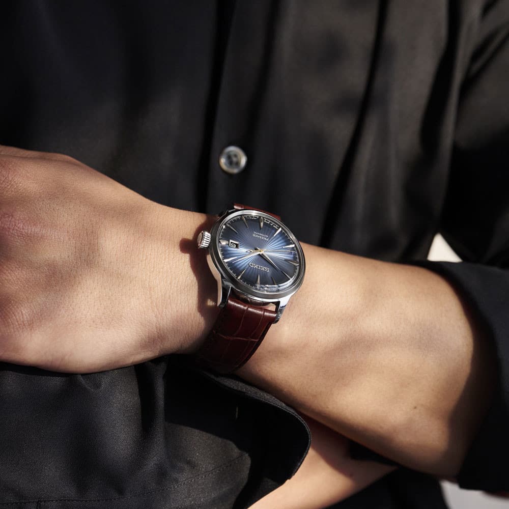 Orologio Seiko Presage Cocktail Midnight Blue Moon SRPK15J1 automatico uomo 40 mm-2b Gioielli
