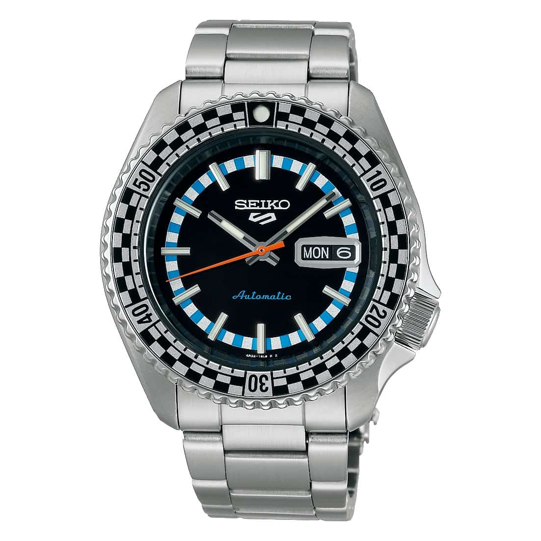 Orologio Seiko 5 Sport SRPK67K1 Black & White Checker Flag automatico uomo 42 mm-2b Gioielli