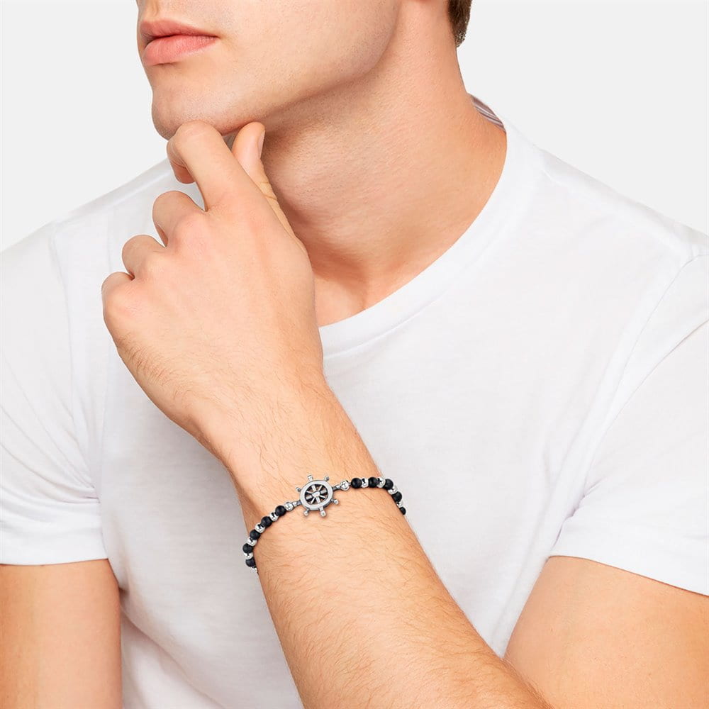 Bracciale Breil Black Onyx TJ2408 uomo-2b Gioielli