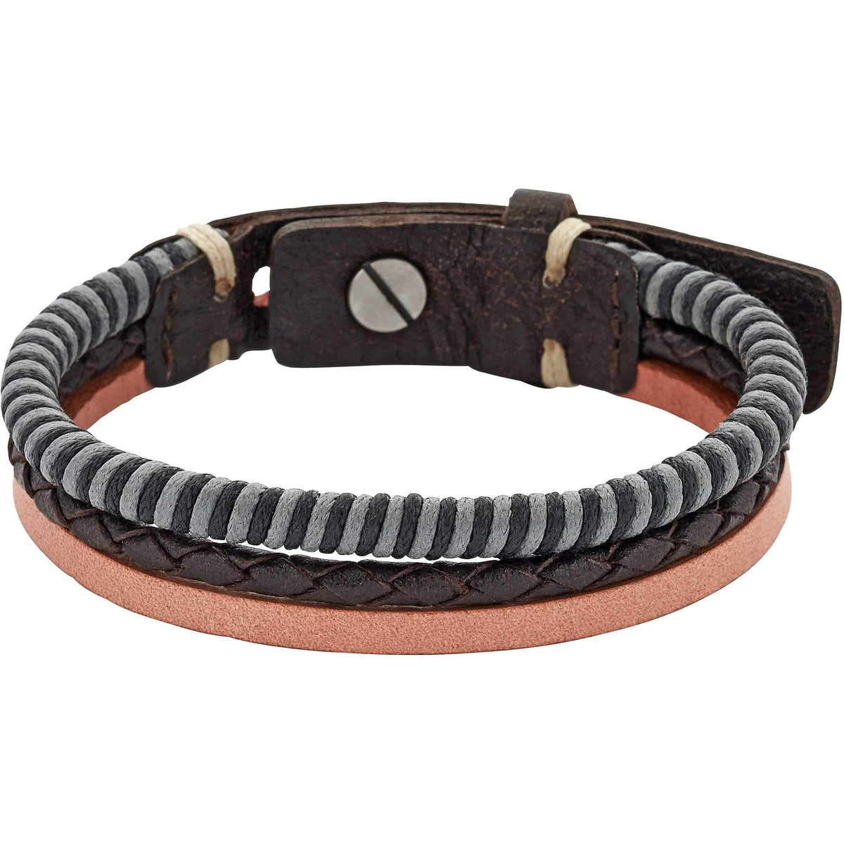 Bracciale Fossil JA6757797 uomo pelle — immagine prodotto