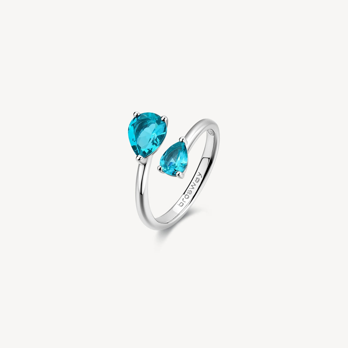 Anello Brosway Fancy FAG22C argento 925 con cubic zirconia colore Paraiba, foto frontale ufficiale