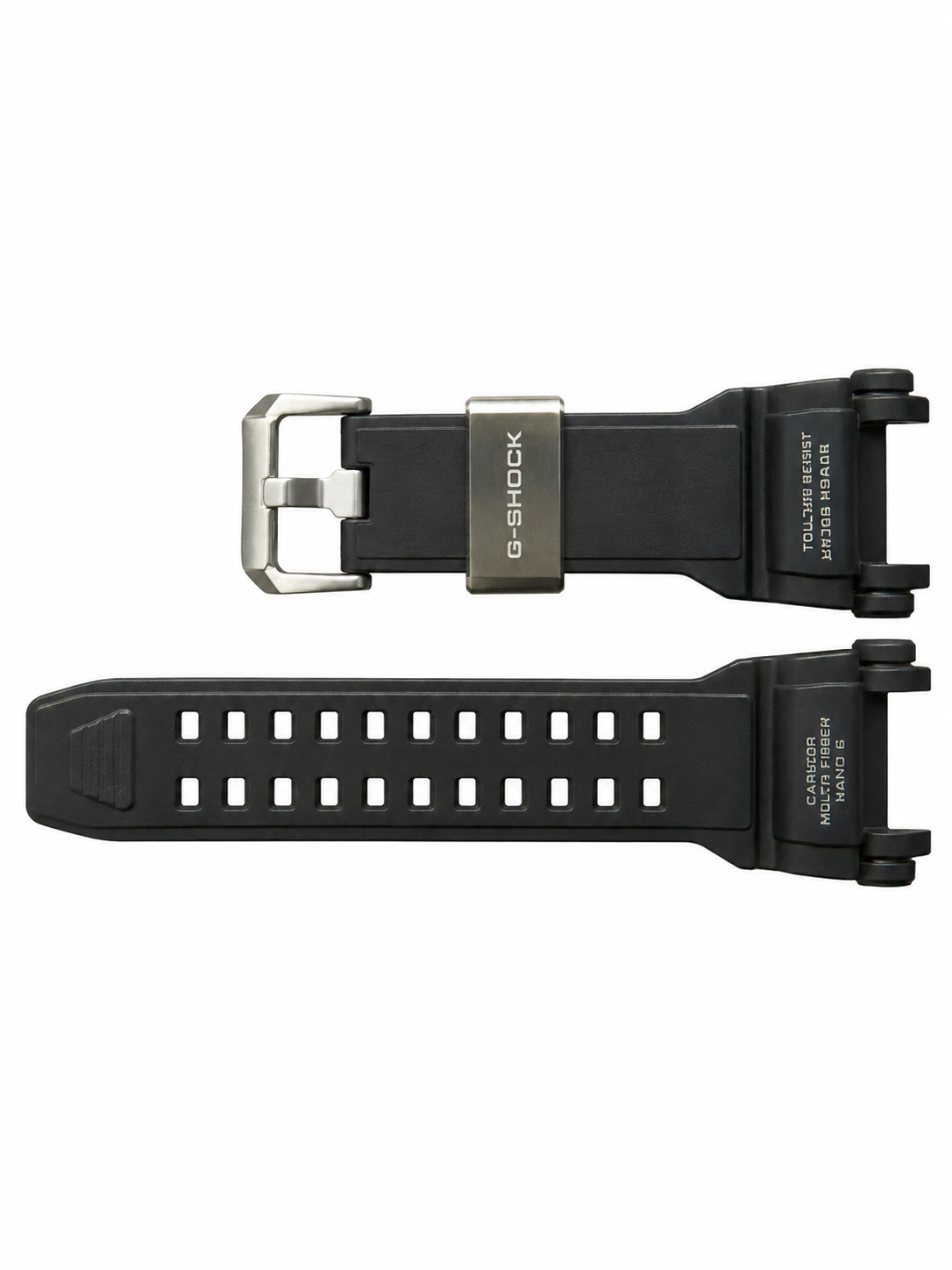 Cinturino originale Casio G-SHOCK 10509503 nero in resina con inserto in fibra di carbonio per GPW-1000-1A