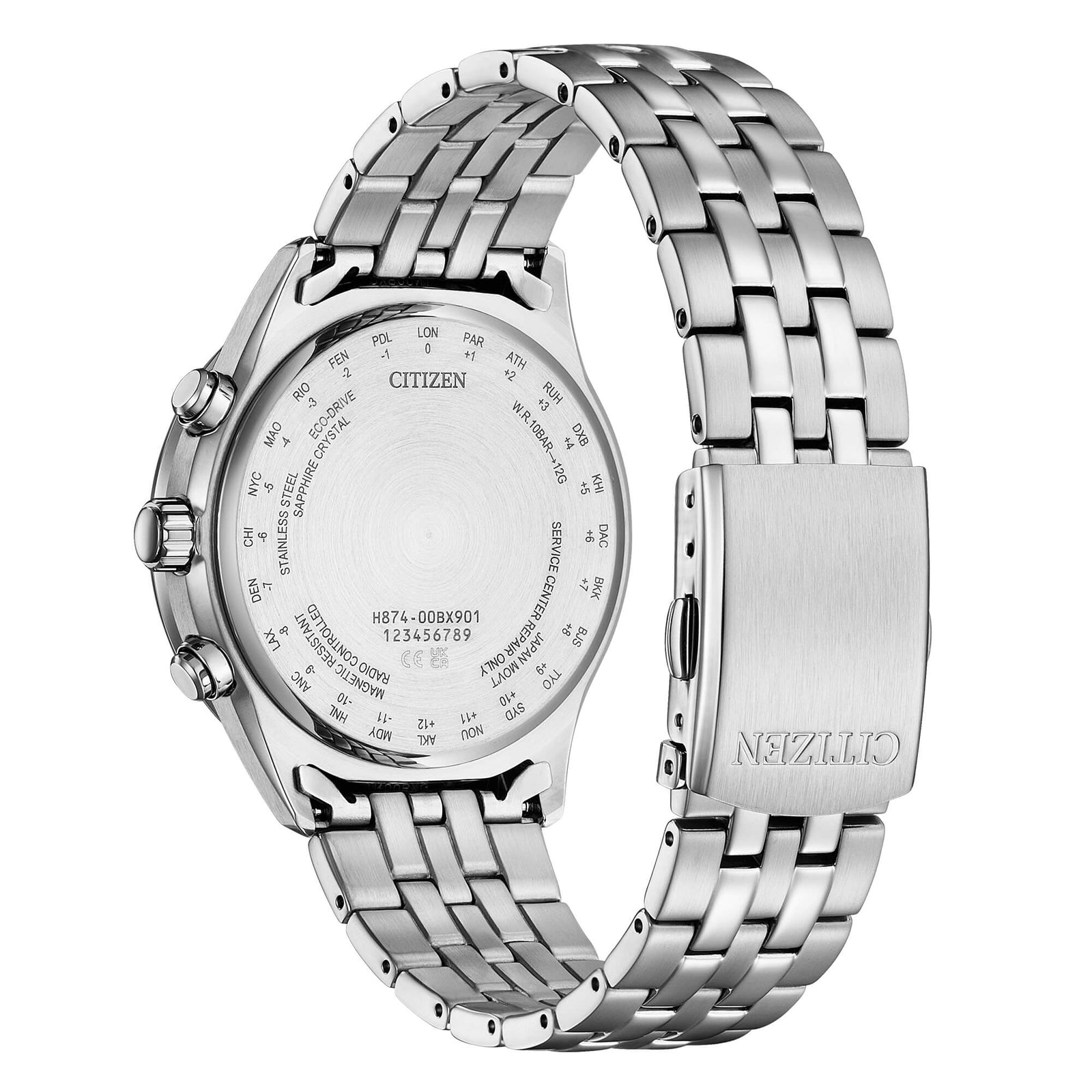 Citizen Tsuki-Yomi BY1030-50E Moon Phase Eco-Drive quadrante nero-2b Gioielli