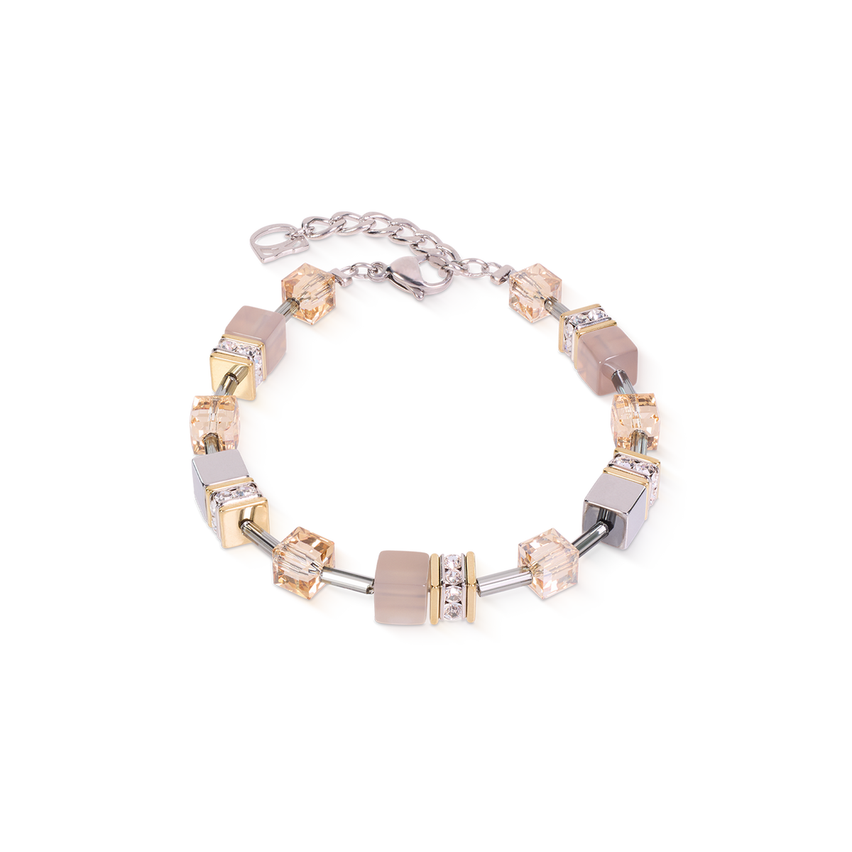 Bracciale Coeur de Lion GeoCUBE Agata ed Ematite grigio-oro 4017301216, immagine principale