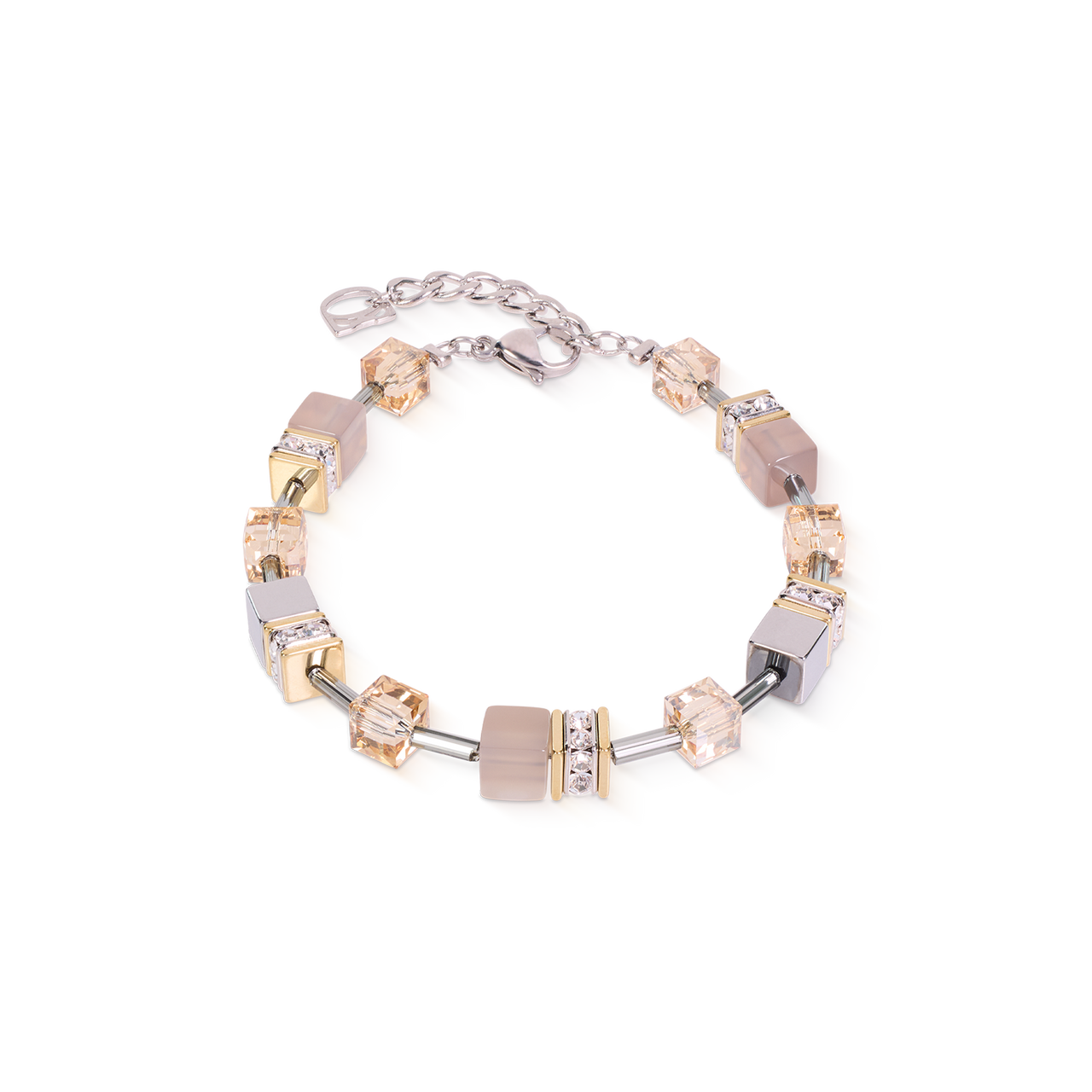 Bracciale Coeur de Lion GeoCUBE Agata ed Ematite grigio-oro 4017301216, immagine principale