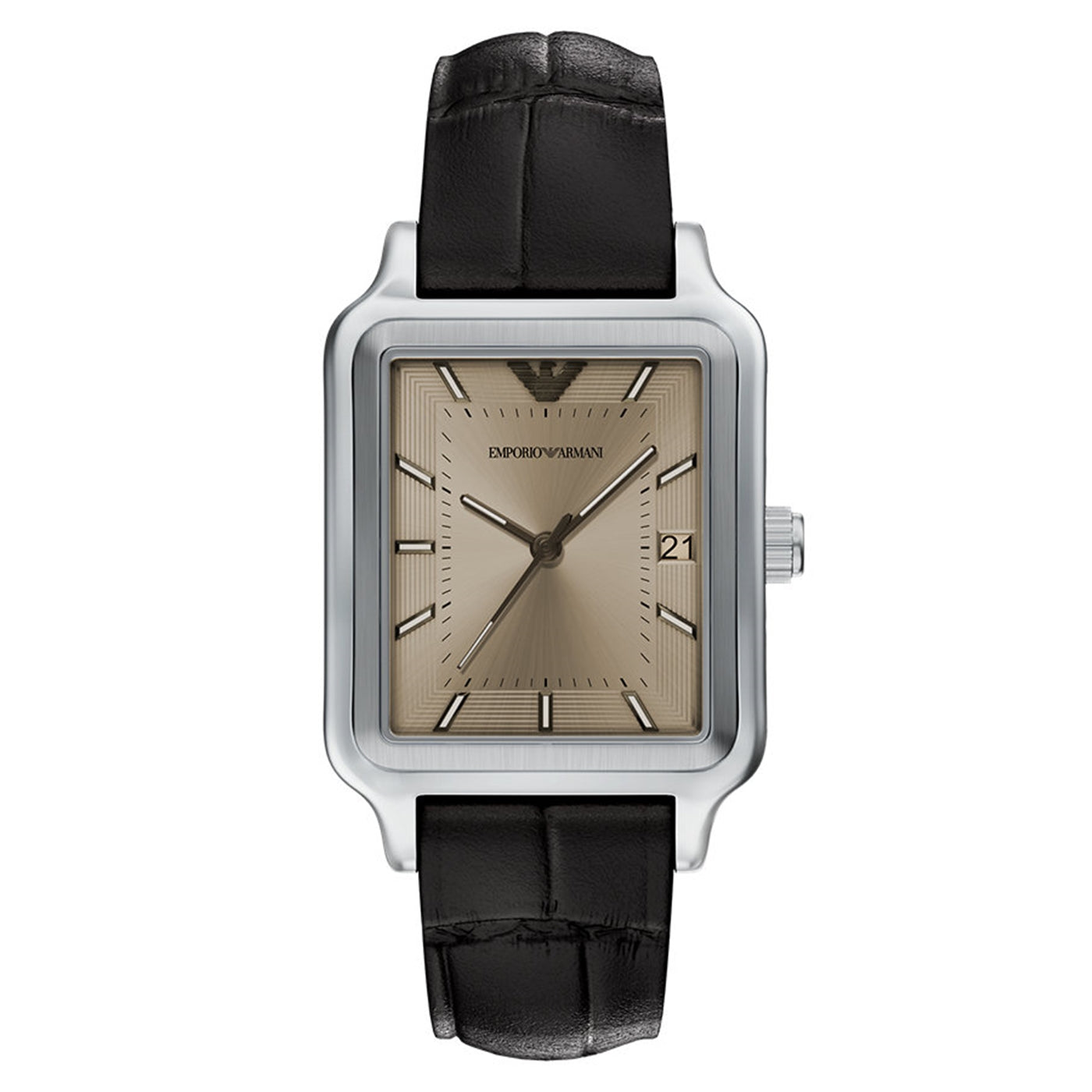 Emporio Armani AR11756 da uomo, vista frontale dell'orologio rettangolare