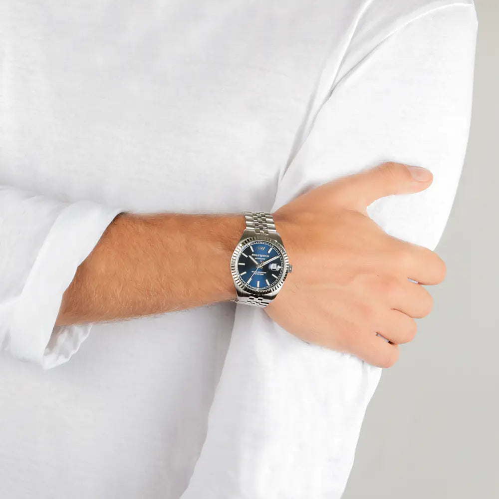 Philip Watch Caribe R8223597022 automatico al polso, quadrante blu