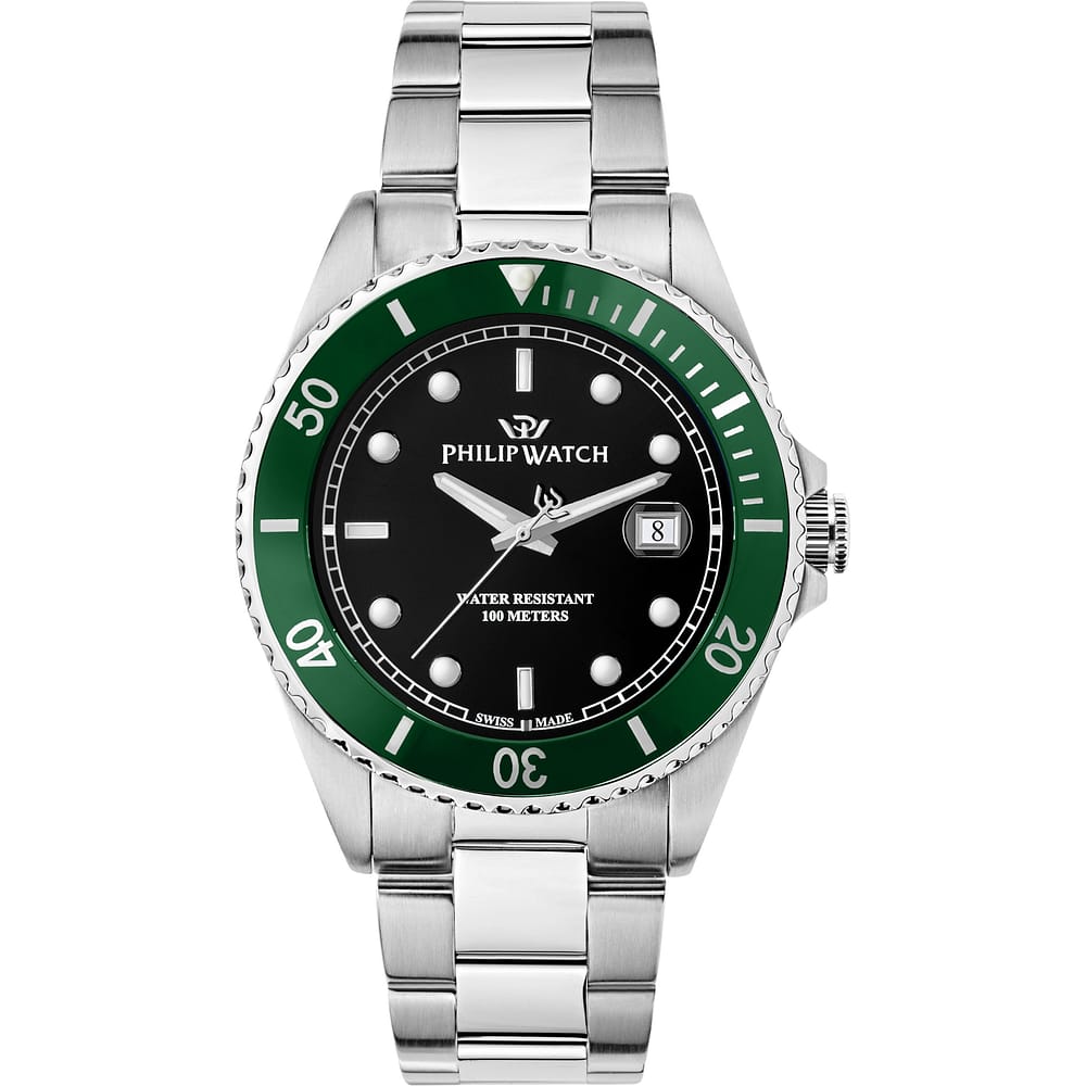 Orologio Philip Watch Caribe Sport R8253597086 uomo verde 42 mm-2b Gioielli