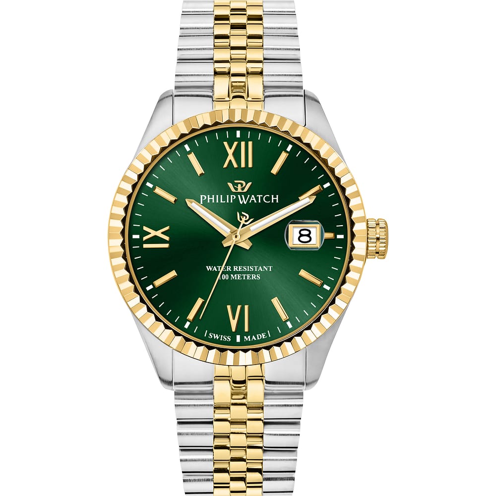 Orologio Philip Watch Caribe R8253597111 uomo verde bicolore 41 mm-2b Gioielli