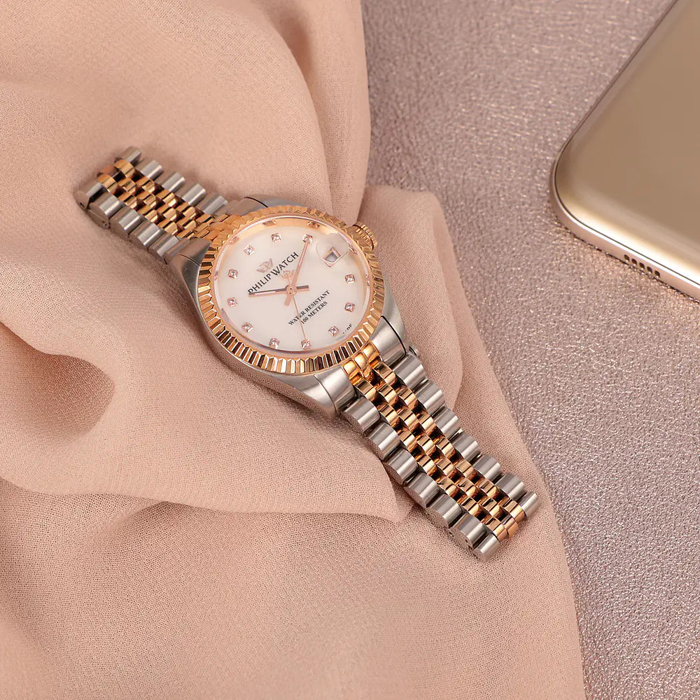 Orologio Philip Watch Caribe Urban R8253597596 donna madreperla diamanti-2b Gioielli